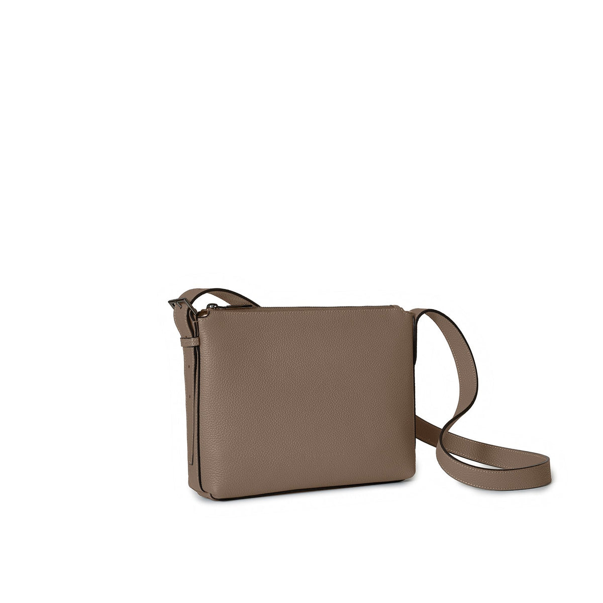 Tommaso Crossbody Bag Shrink Leather (Etoupe)