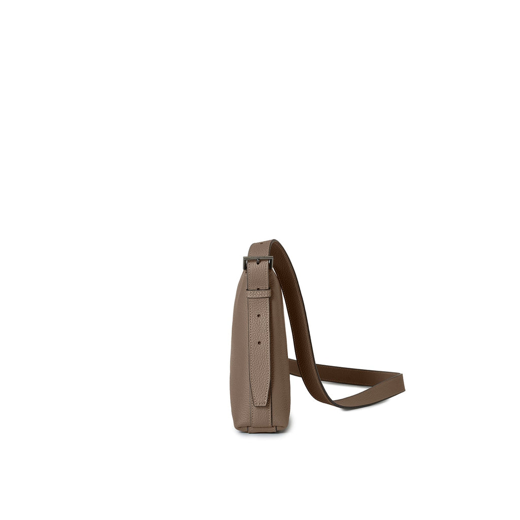 Tommaso Crossbody Bag Shrink Leather (Etoupe)