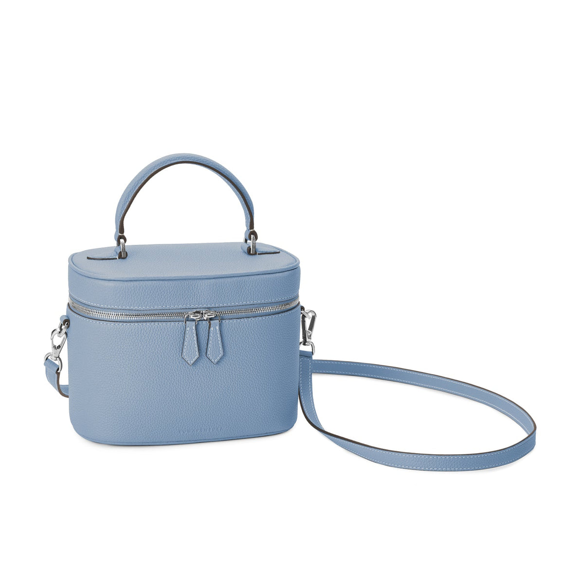 Mona Vanity Bag Shrink Leather (Ice Blue)
