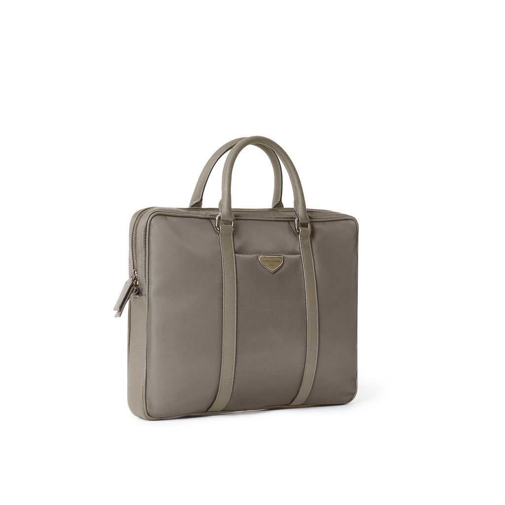 Celeste Slim Briefcase Nylon (Etoupe)