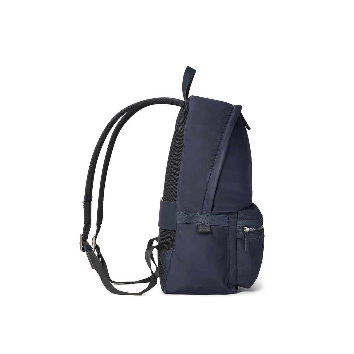 Celeste Backpack with Zip Nylon (Navy × Etoupe)