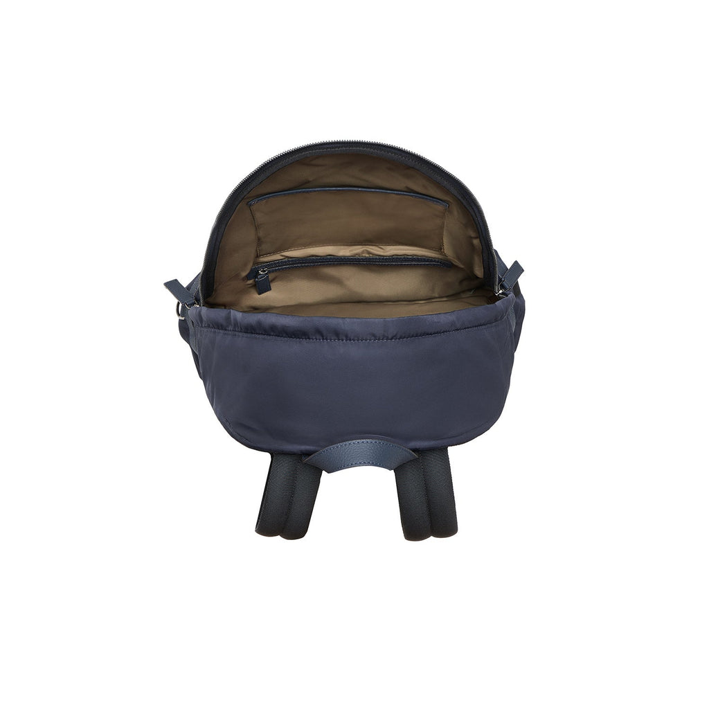 Celeste Backpack with Zip Nylon (Navy × Etoupe)