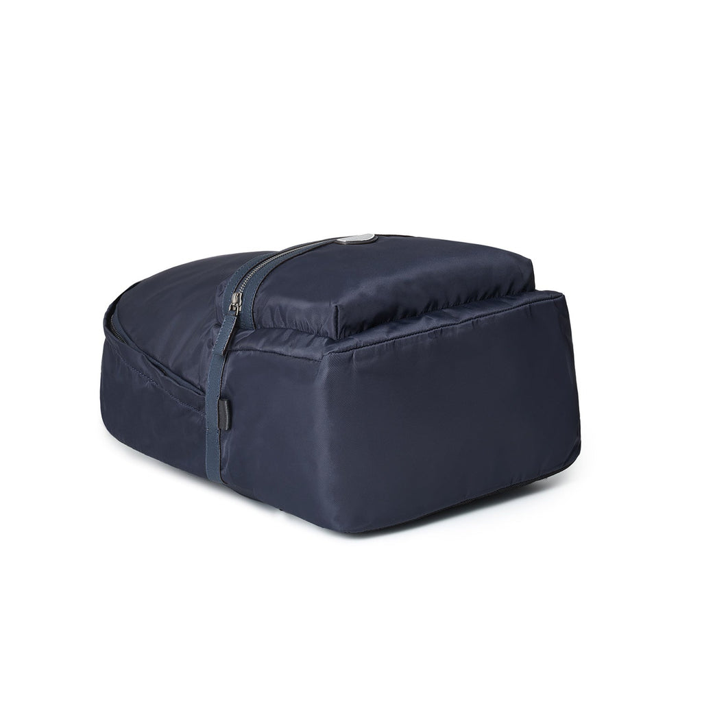Celeste Backpack with Zip Nylon (Navy × Etoupe)