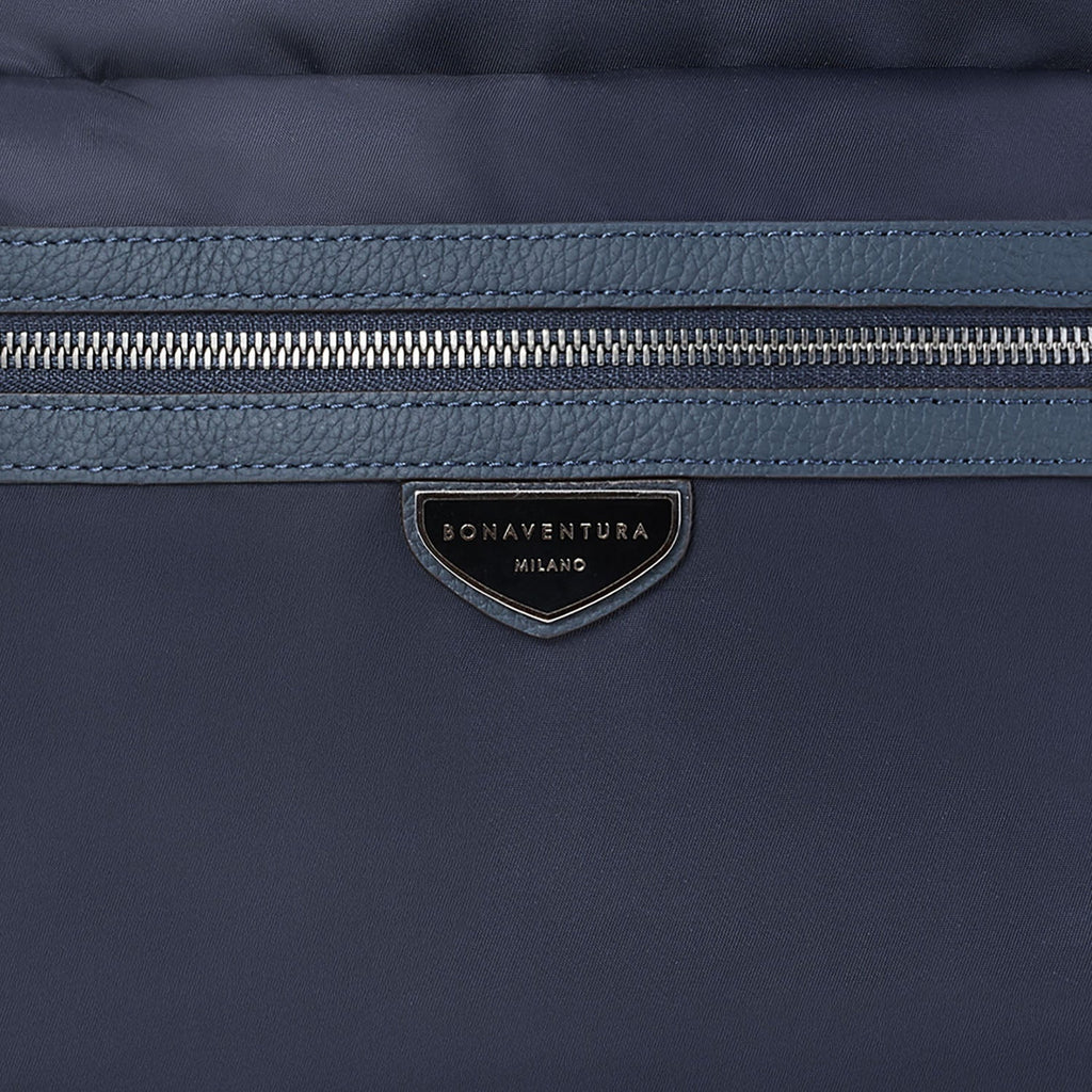 Celeste Backpack with Zip Nylon (Navy × Etoupe)
