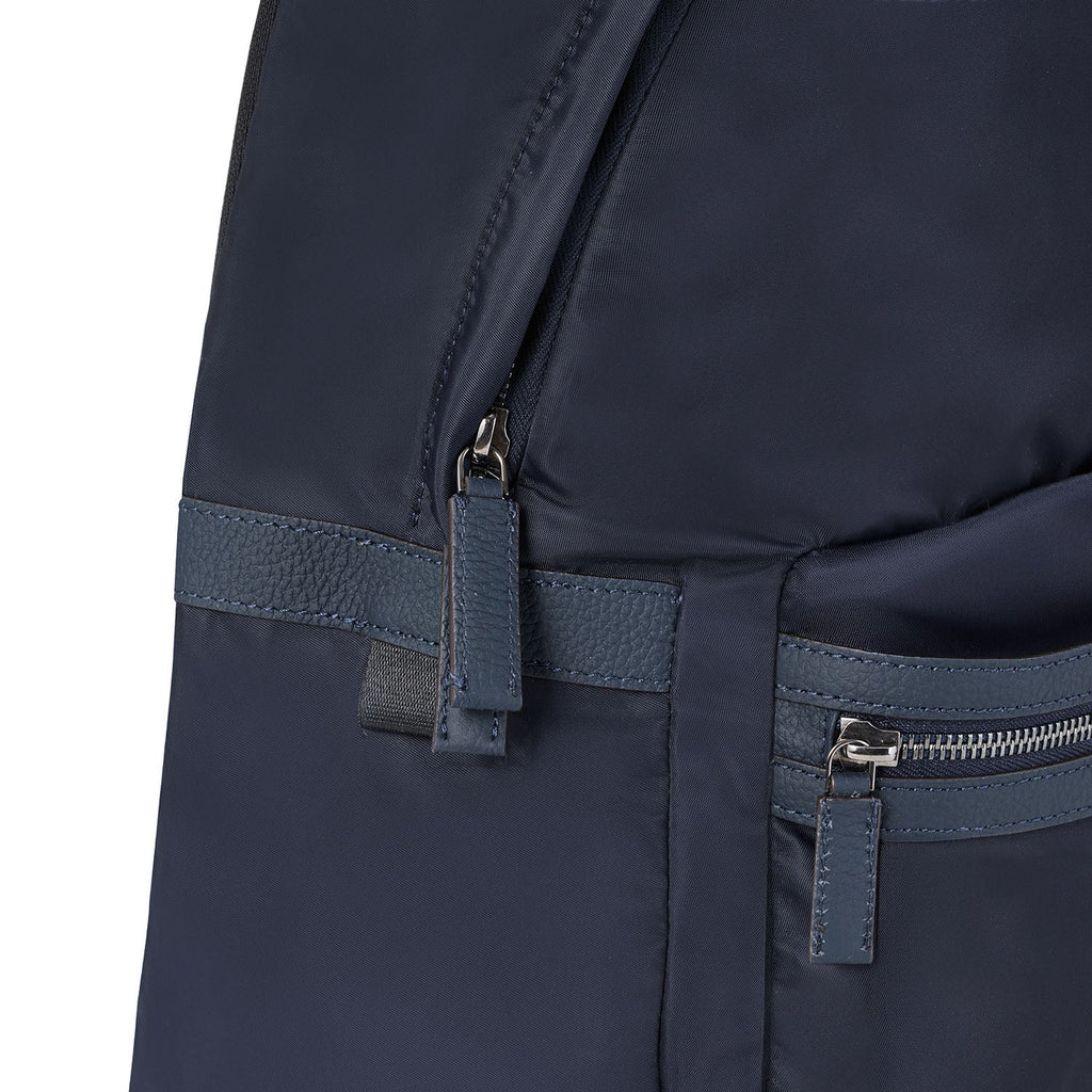 Celeste Backpack with Zip Nylon (Navy × Etoupe)