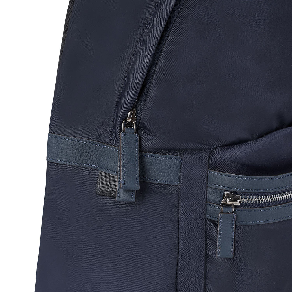 Celeste Backpack with Zip Nylon (Navy × Etoupe)