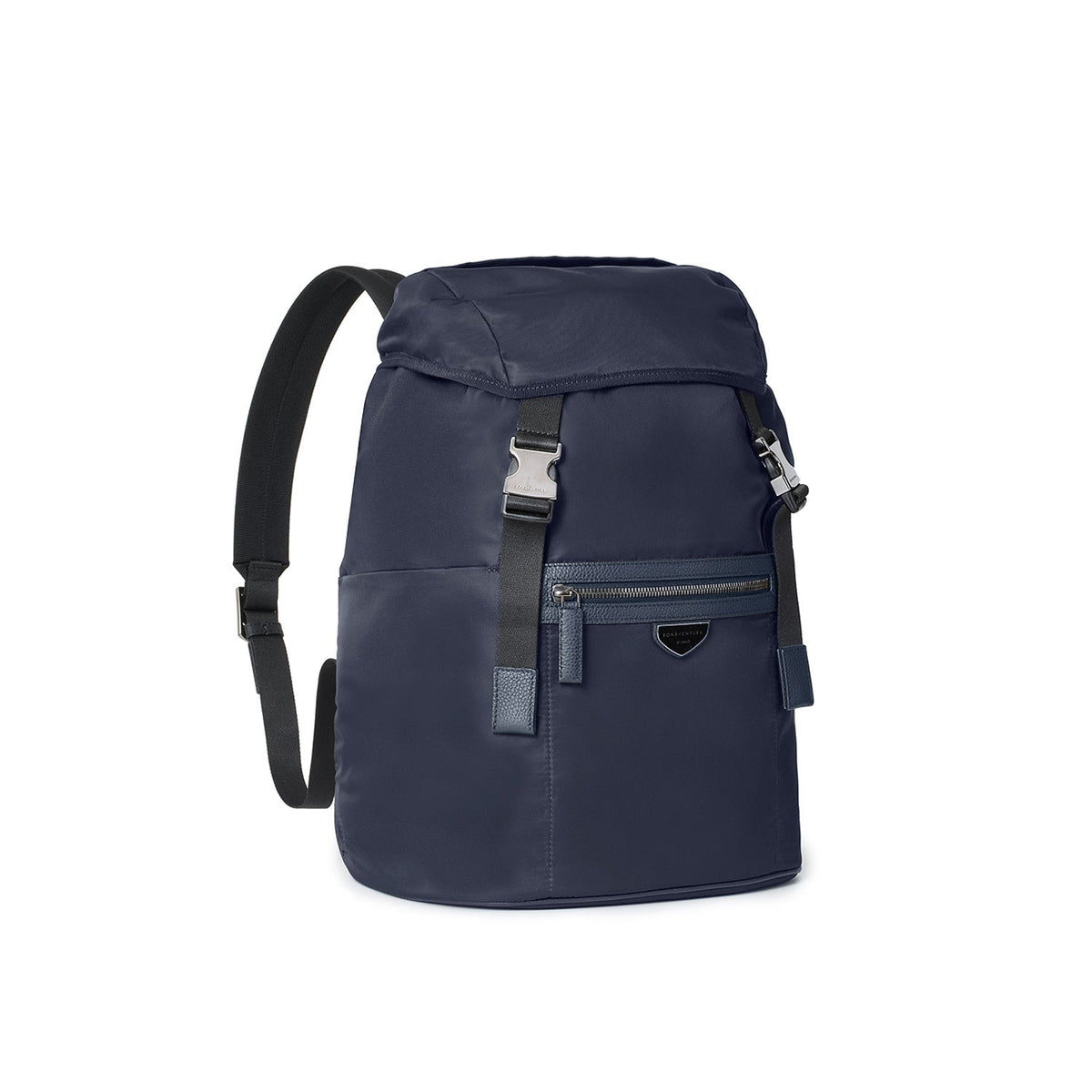 Celeste Backpack with Flap Nylon (Navy × Etoupe)
