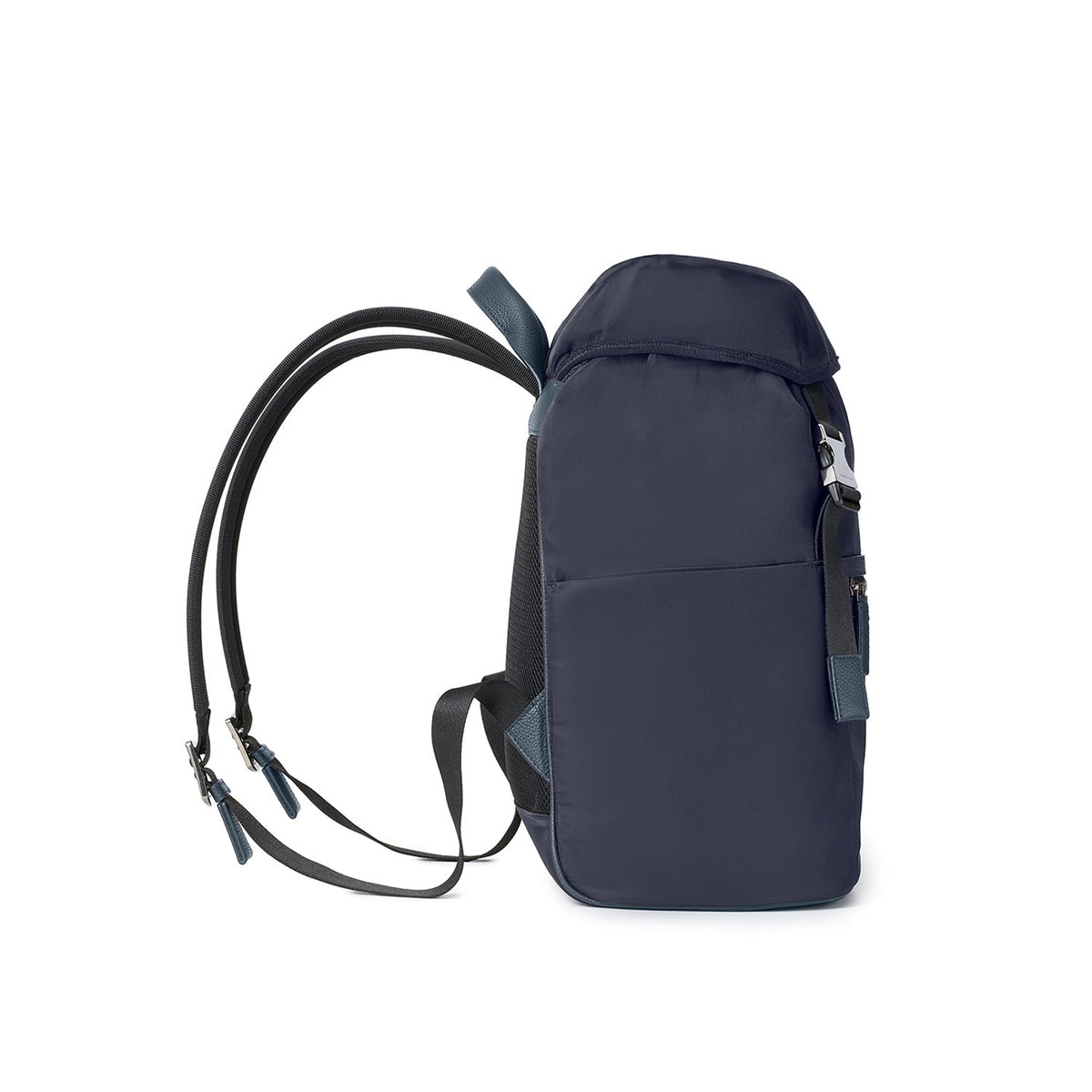 Celeste Backpack with Flap Nylon (Navy × Etoupe)