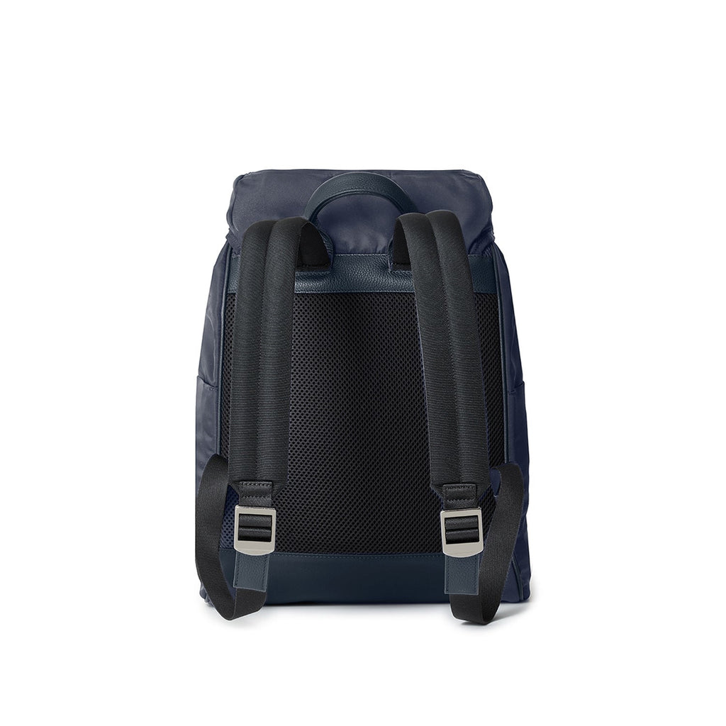 Celeste Backpack with Flap Nylon (Navy × Etoupe)