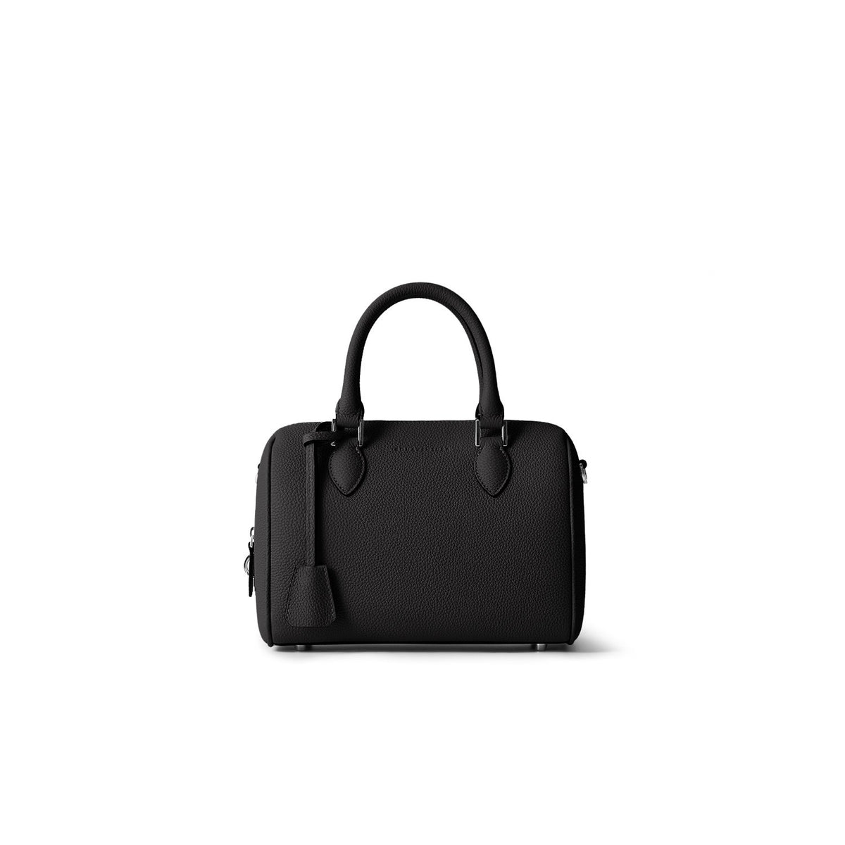 Valentina Boston Bag Shrink Leather (Black - Mini)