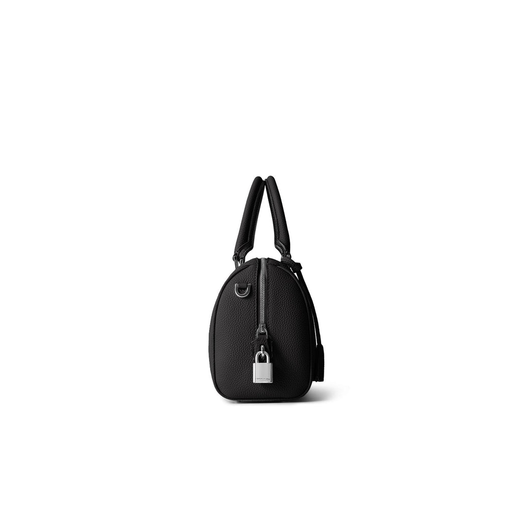 Valentina Boston Bag Shrink Leather (Black - Mini)
