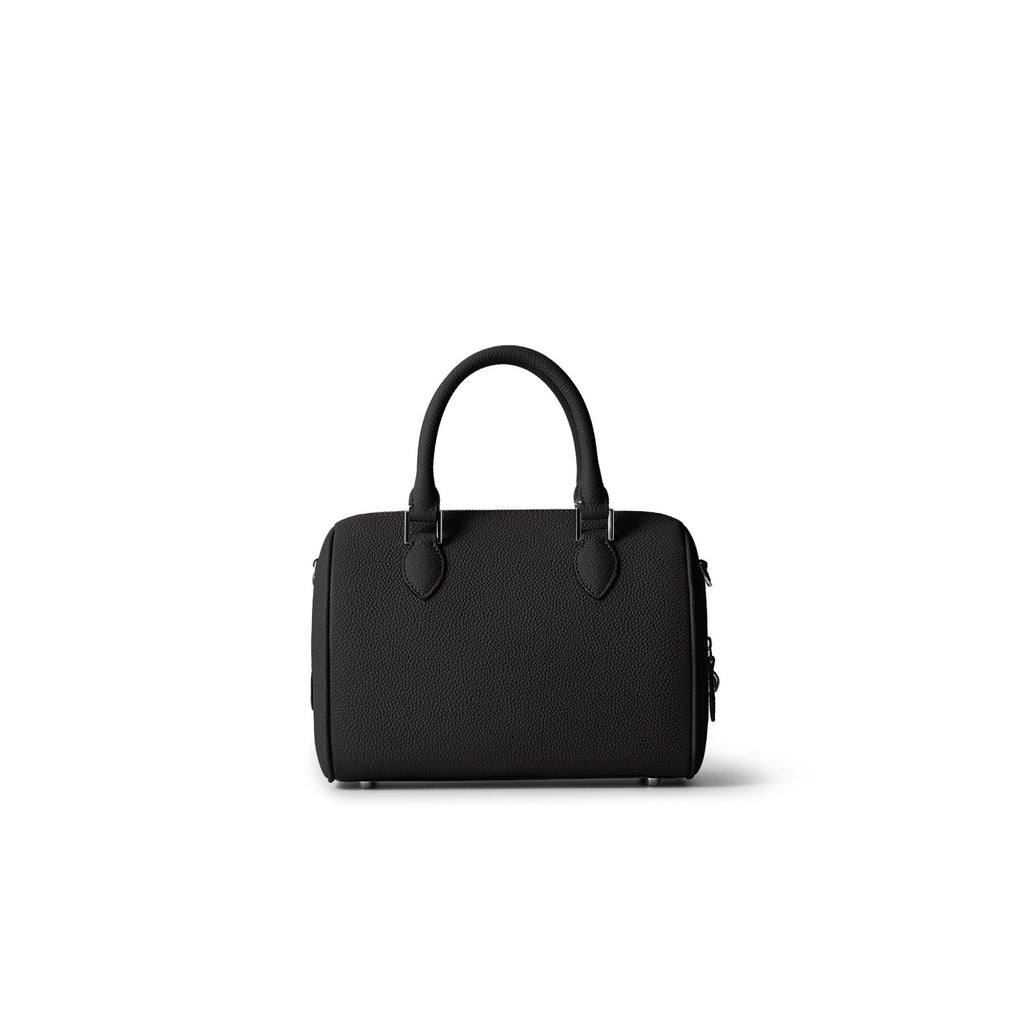 Valentina Boston Bag Shrink Leather (Black - Mini)