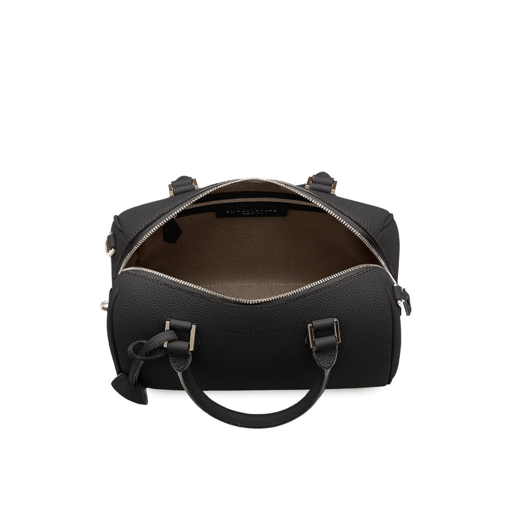 Valentina Boston Bag Shrink Leather (Black - Mini)