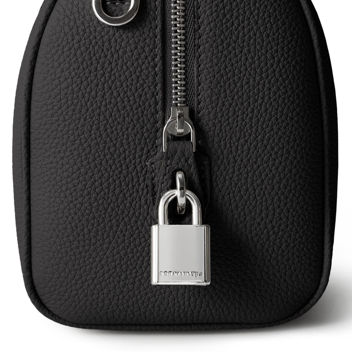 Valentina Boston Bag Shrink Leather (Black - Mini)