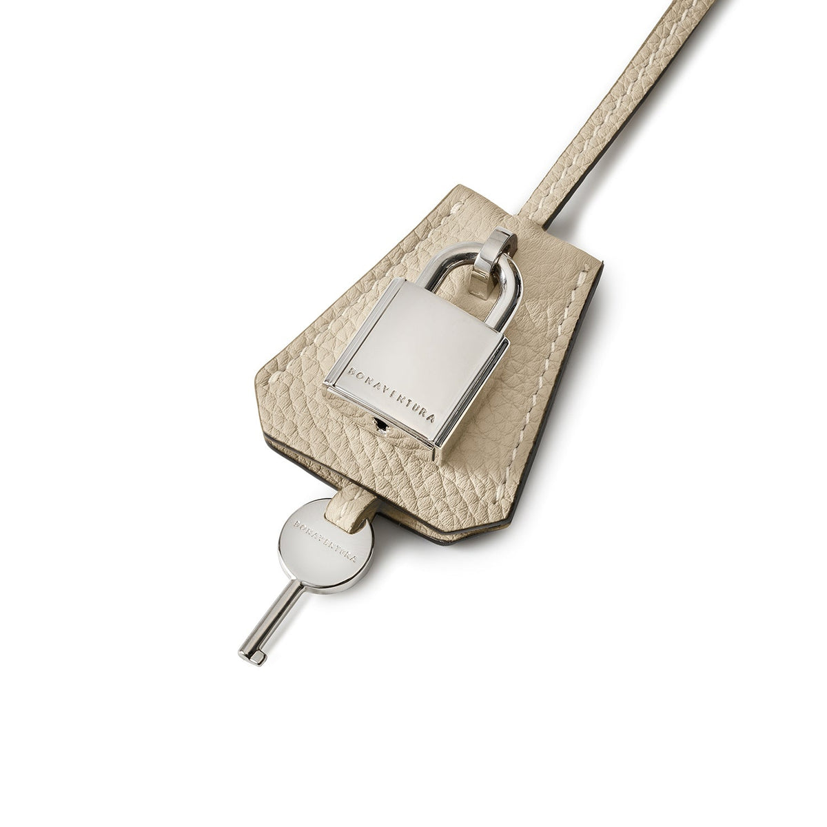 Valentina Boston Bag Shrink Leather (Ivory - Small)