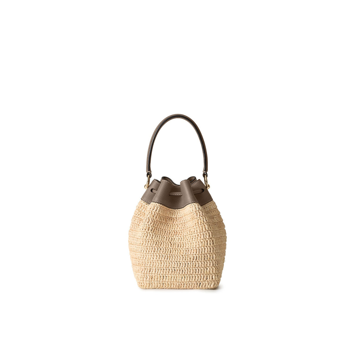 Angelica Raffia Bucket Bag (Etoupe)