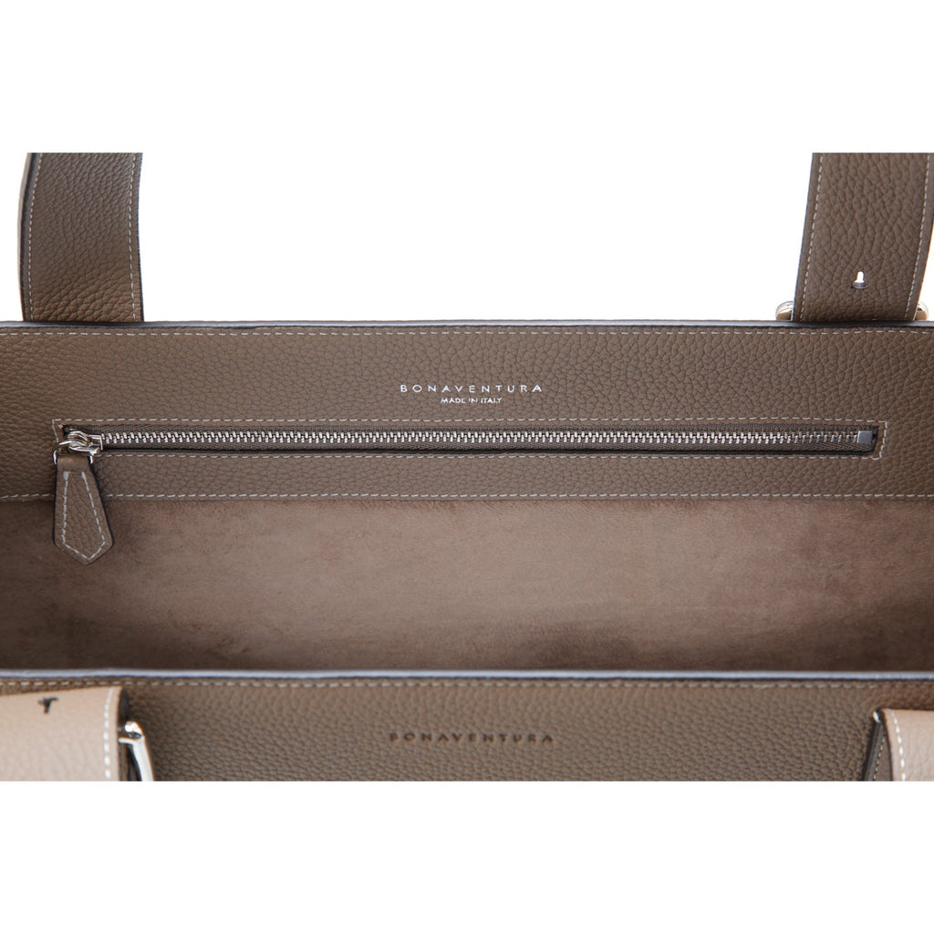 Nicola Tote Bag Shrink Leather (Etoupe)
