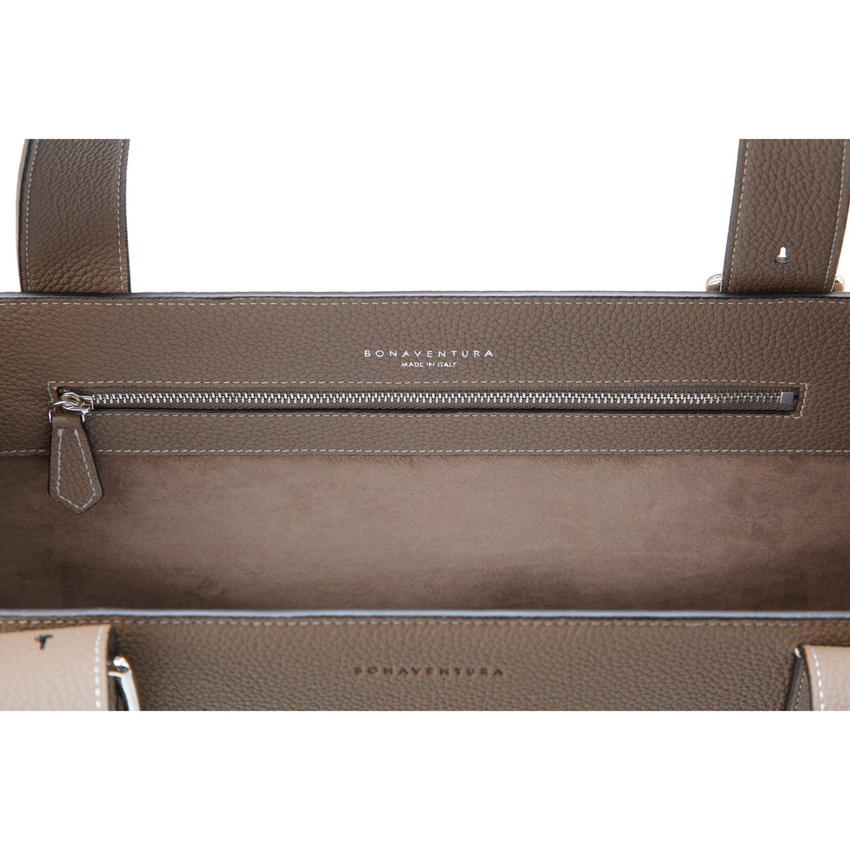 Nicola Tote Bag Shrink Leather (Etoupe)