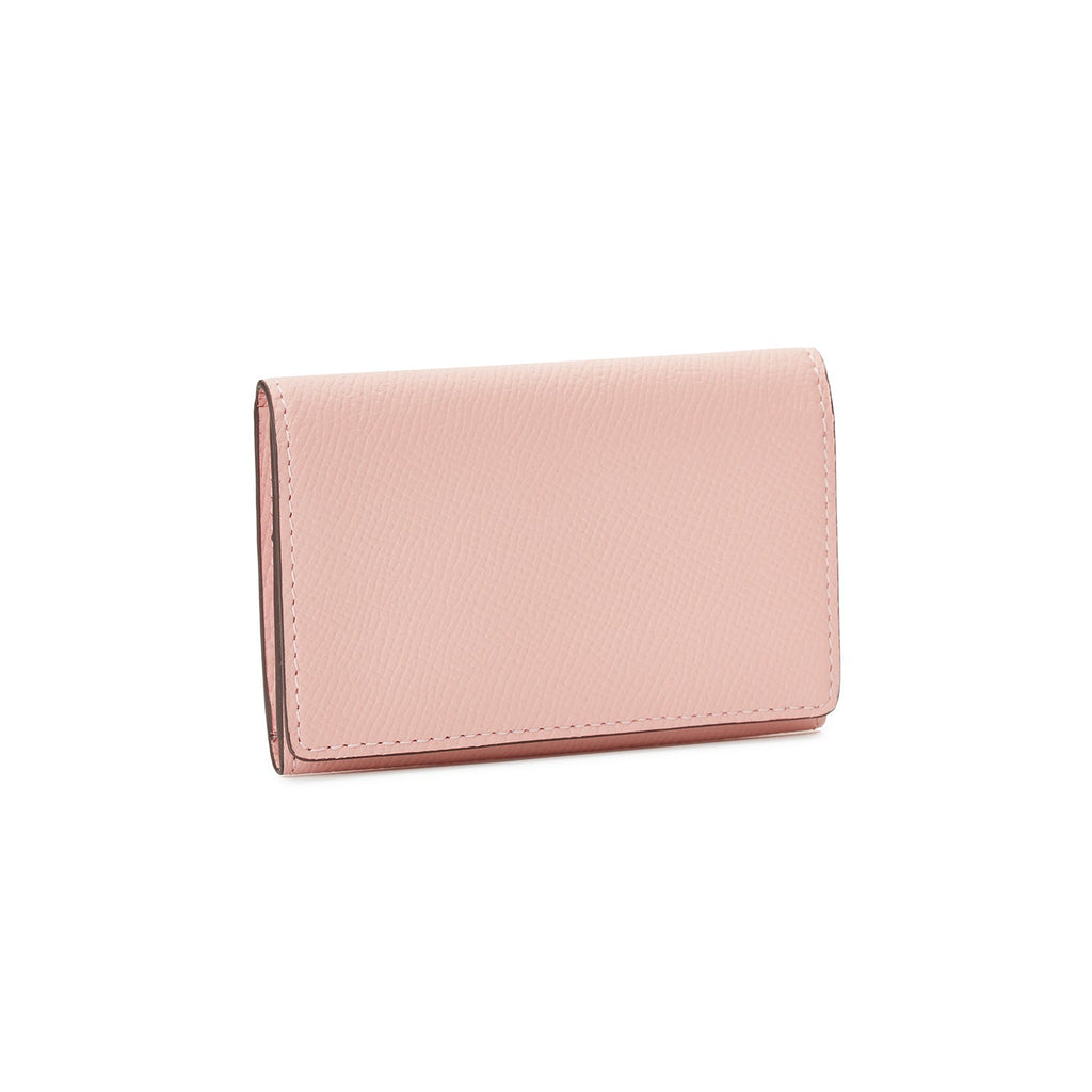 Business Card Case with Sleeve Nobile Leather (Shell Pink × White)