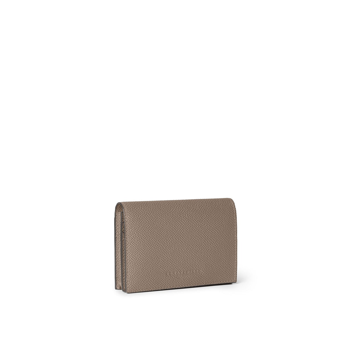 Bi-color Business Card Case with Sleeve Nobile Leather (Etoupe × Bordeaux)