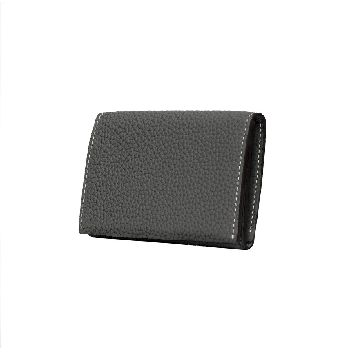 Business Card Case Shrink Leather (Charcoal Gray)