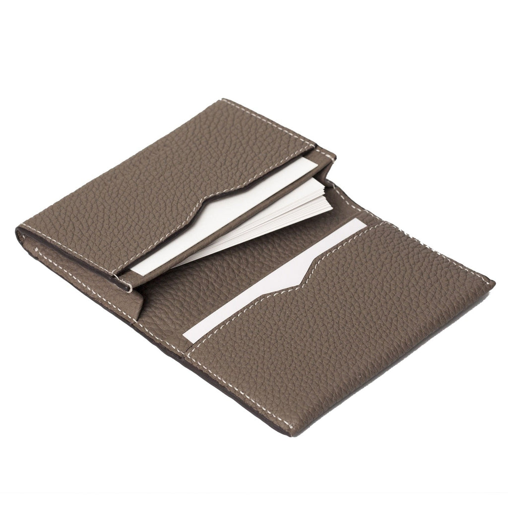 Business Card Case Shrink Leather (Etoupe)