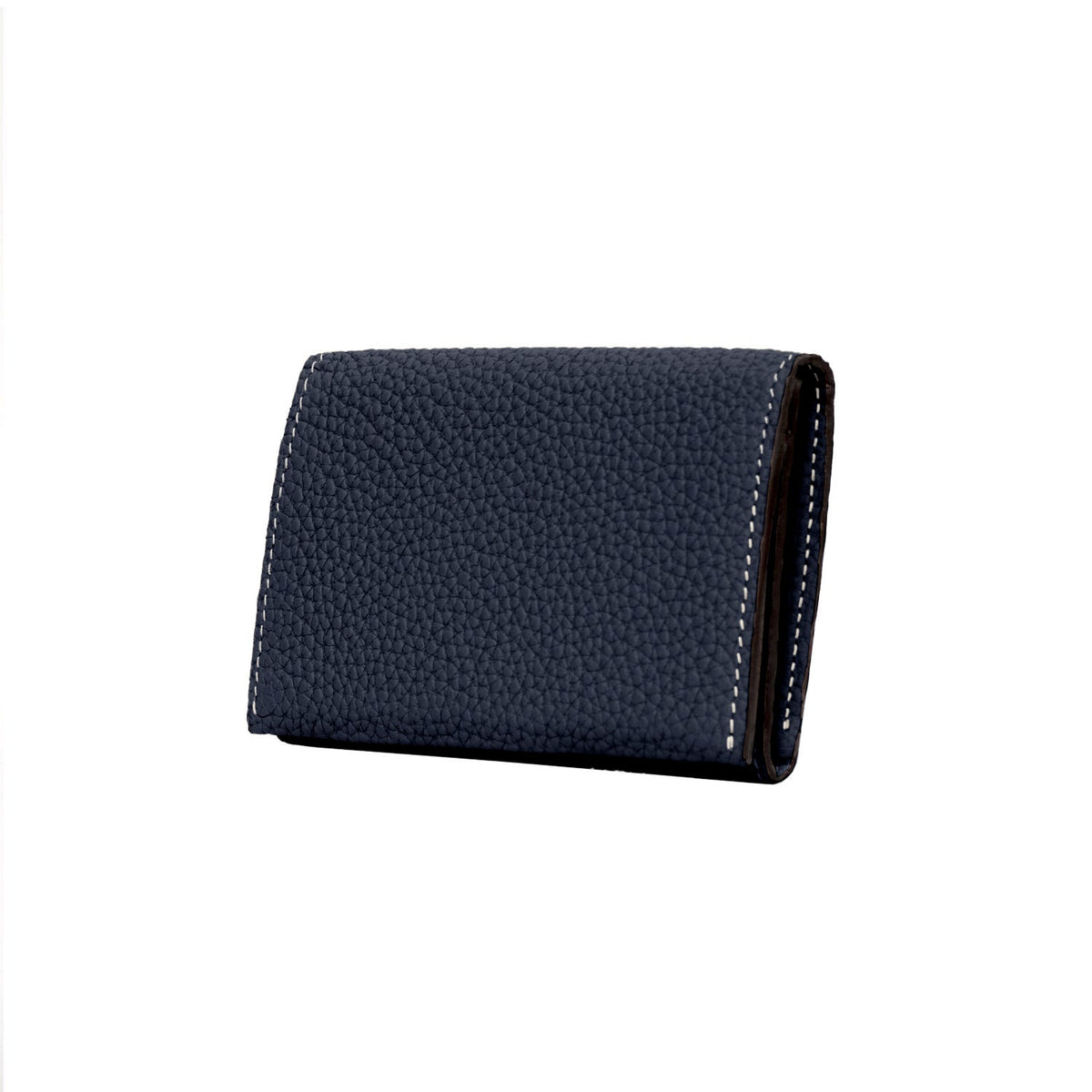 Business Card Case Shrink Leather (Navy)