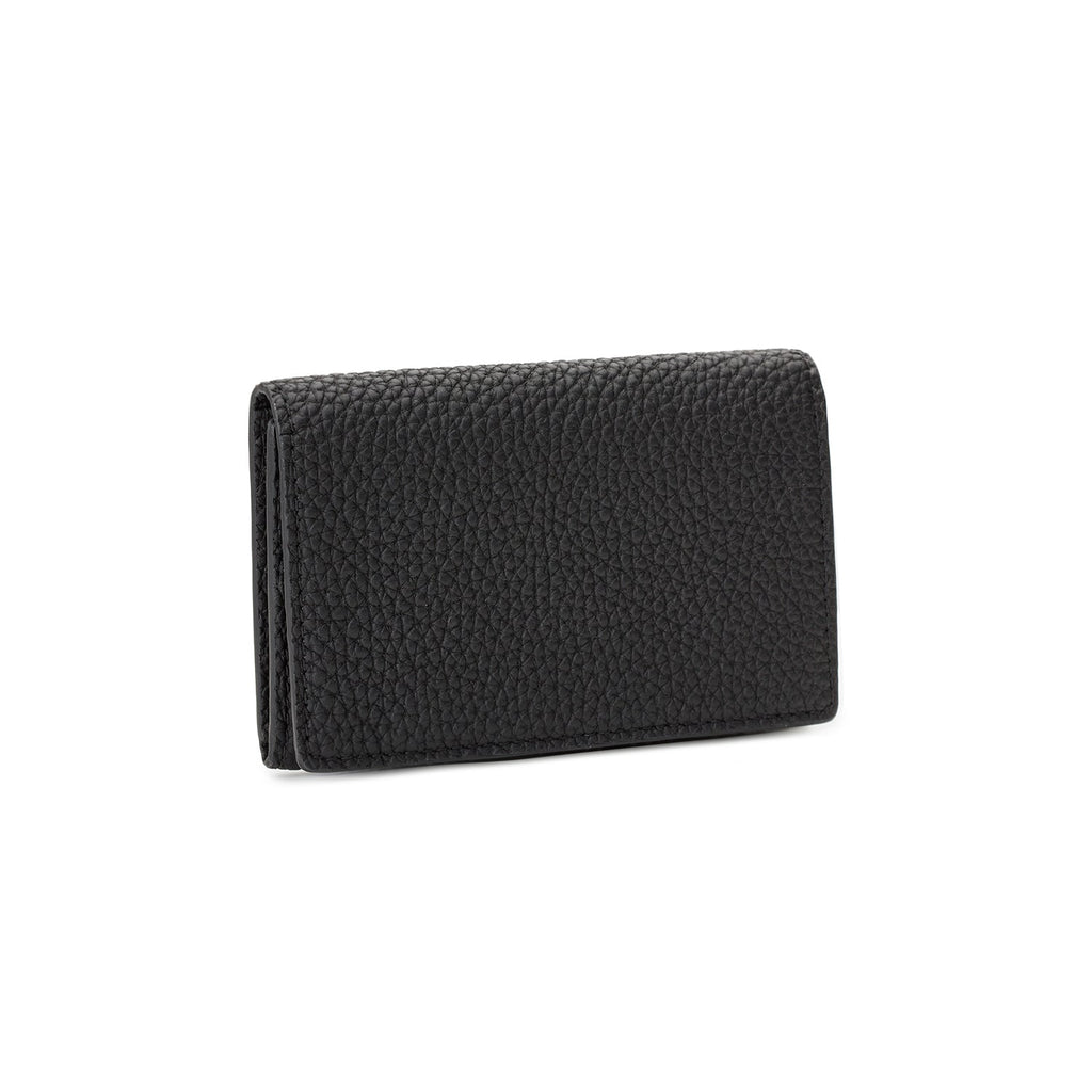 SAVOIA × BONAVENTURA Business Card Case with Sleeve Shrink Leather (Black × Savoia Blue)