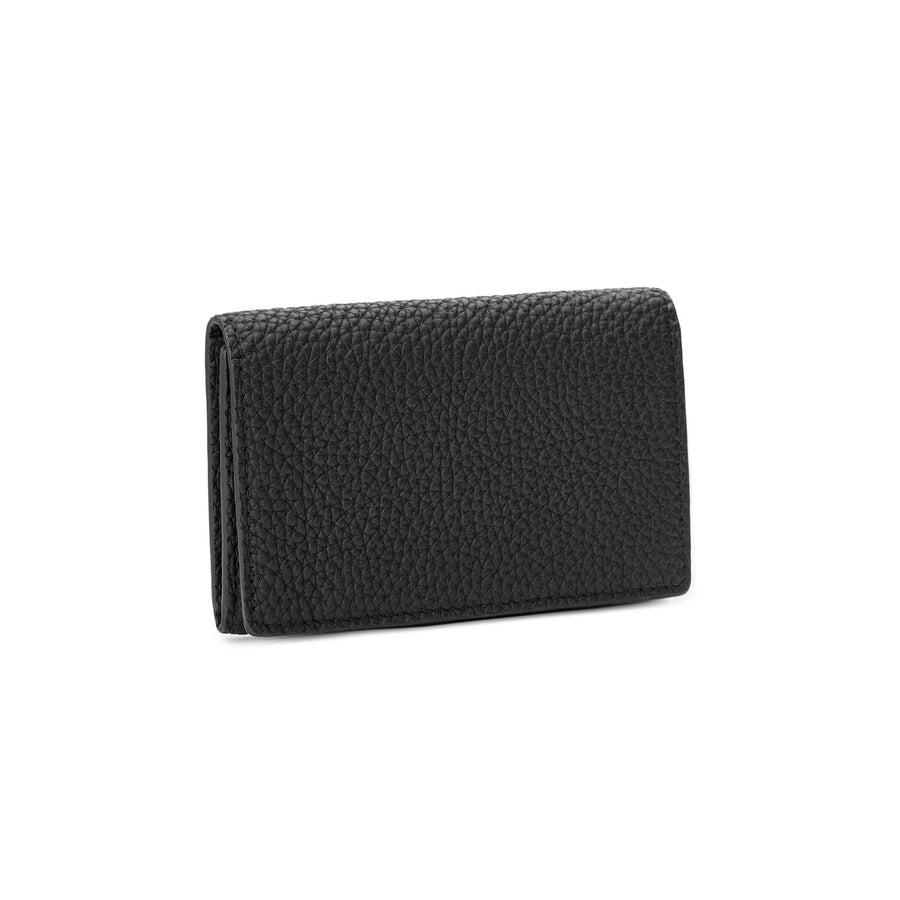 SAVOIA × BONAVENTURA Business Card Case with Sleeve Shrink Leather (Black × Savoia Blue)