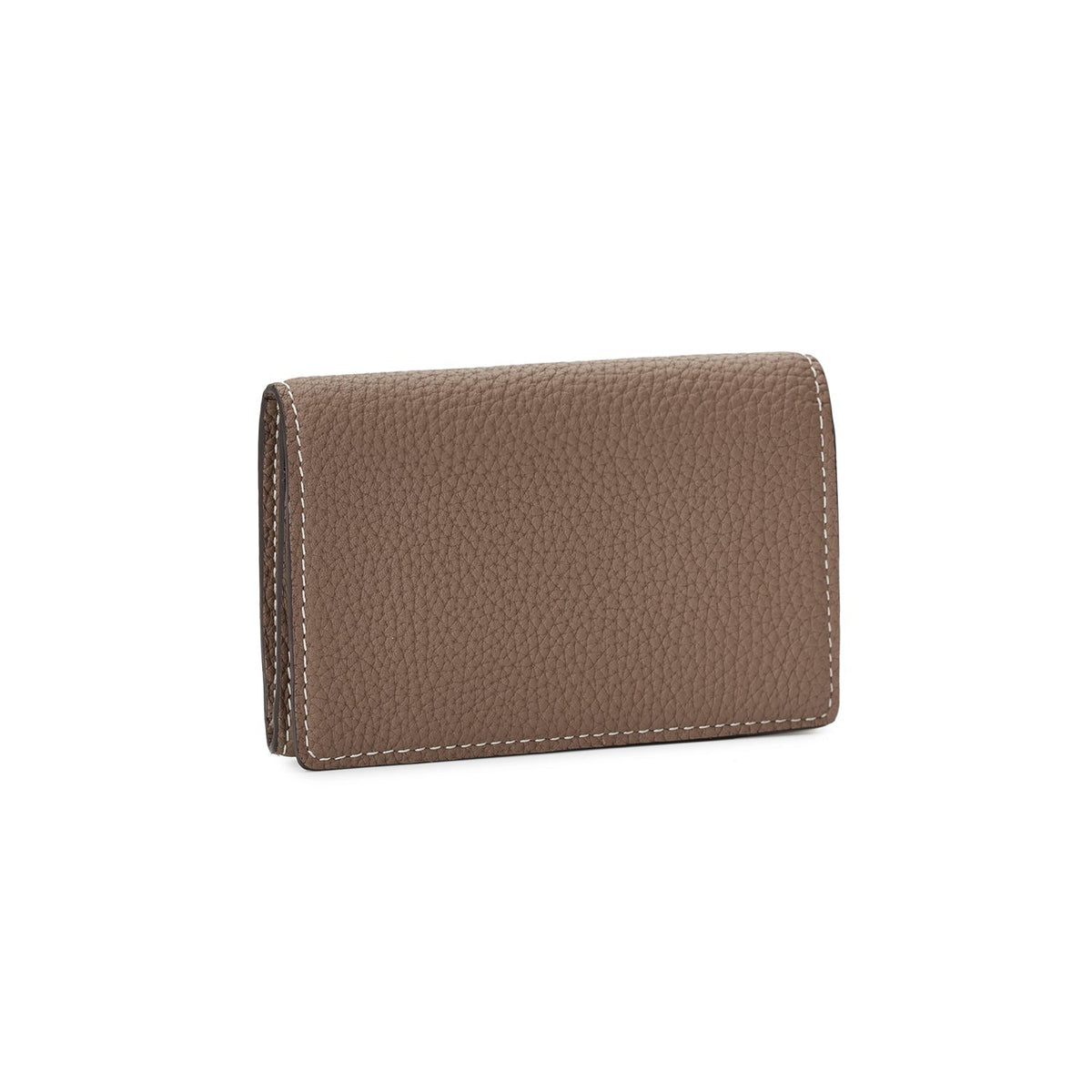 Business Card Case with Sleeve Shrink Leather (Etoupe × Yellow)