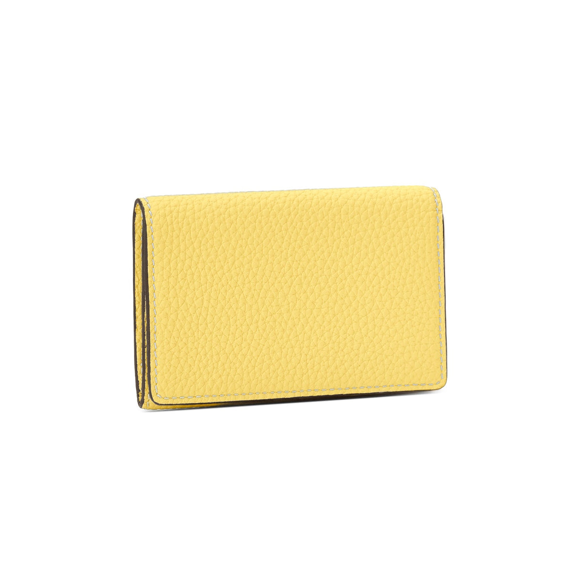 Business Card Case with Sleeve Shrink Leather (Yellow × Greige)