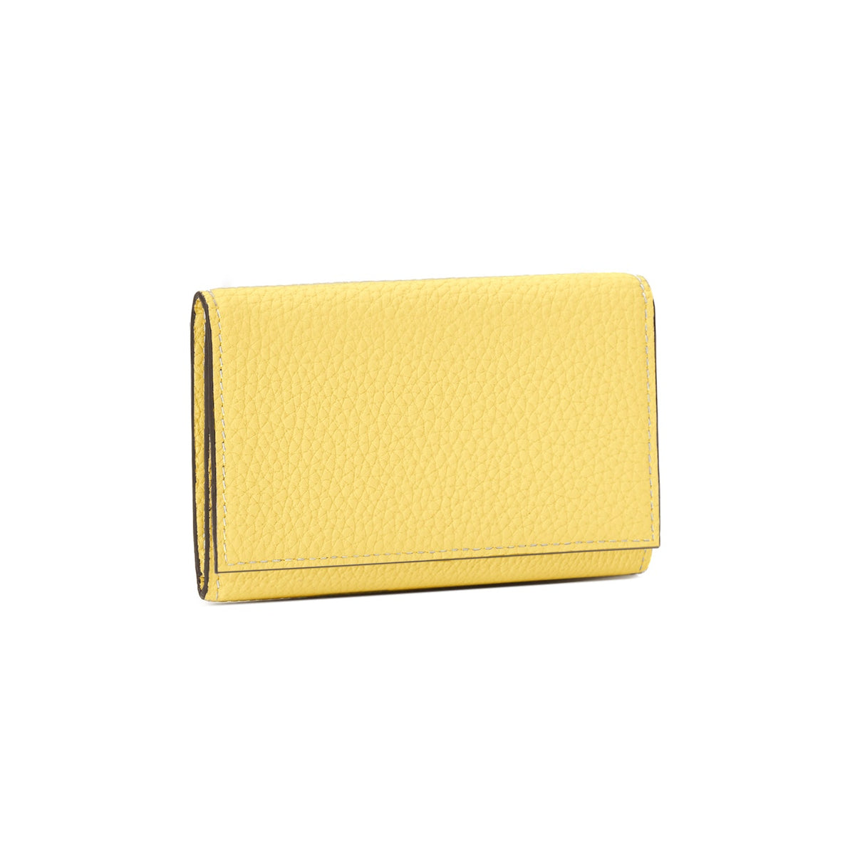 Business Card Case with Sleeve Shrink Leather (Yellow × Greige)