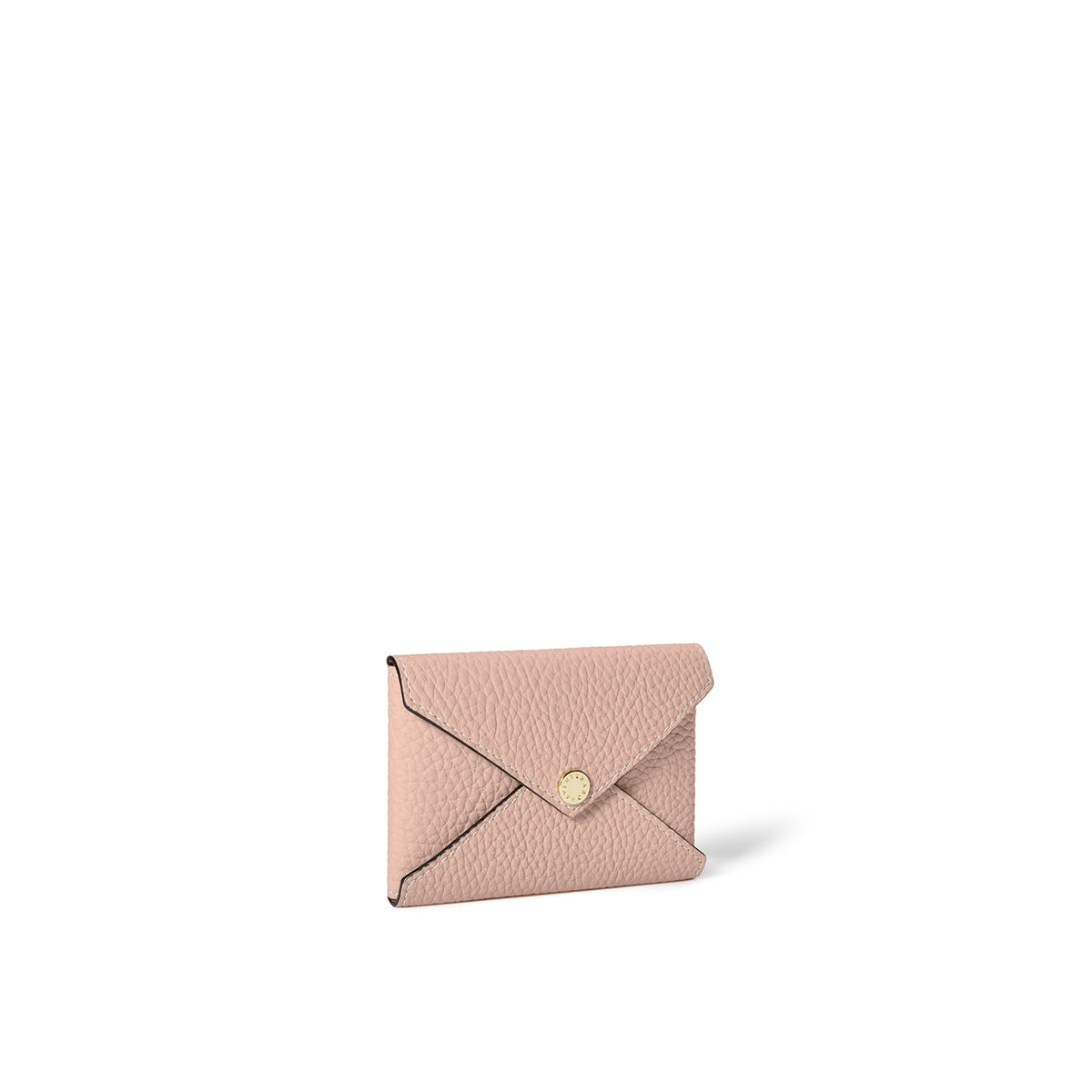 Envelope Card Case Shrink Leather (Almond Pink)