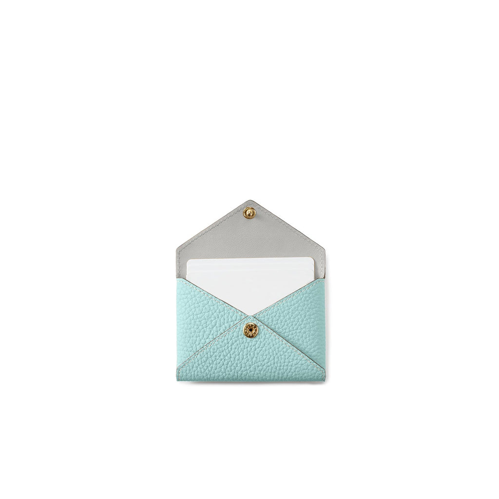 Envelope Card Case Shrink Leather (Mare Blue)