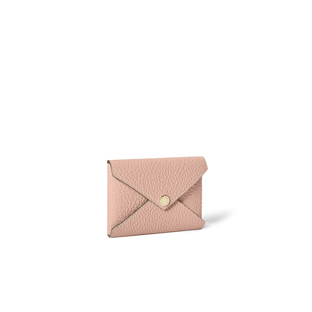 Envelope Card Case Shrink Leather (Almond Pink (Etoupe edge paint))
