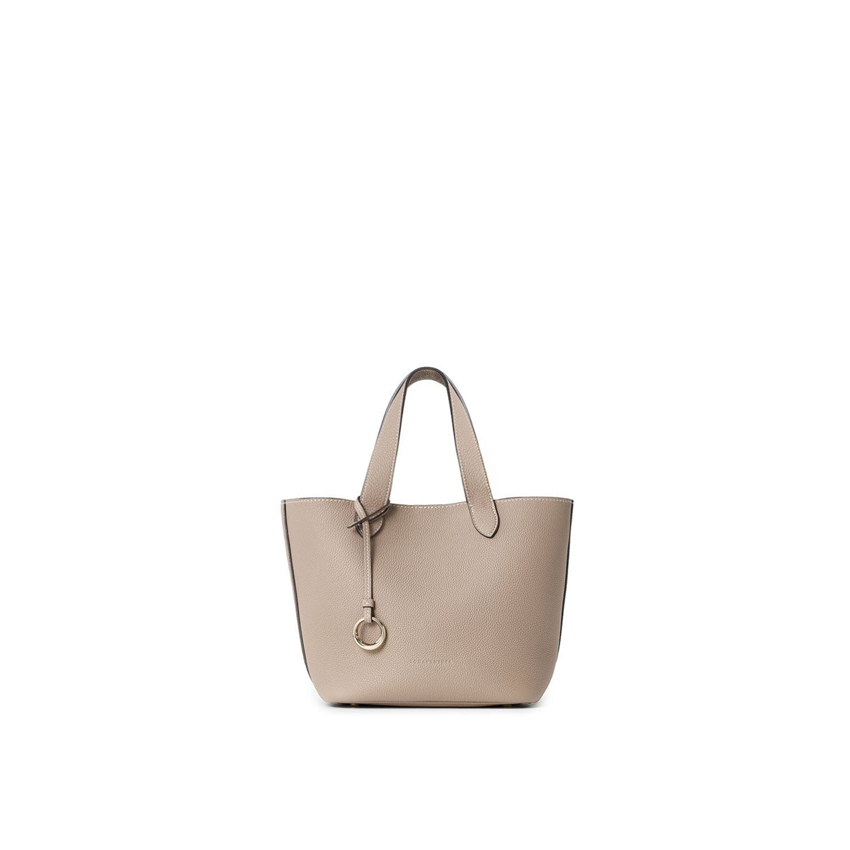 Alina 2-way Tote Bag Small Shrink Leather Small (Greige - Small)