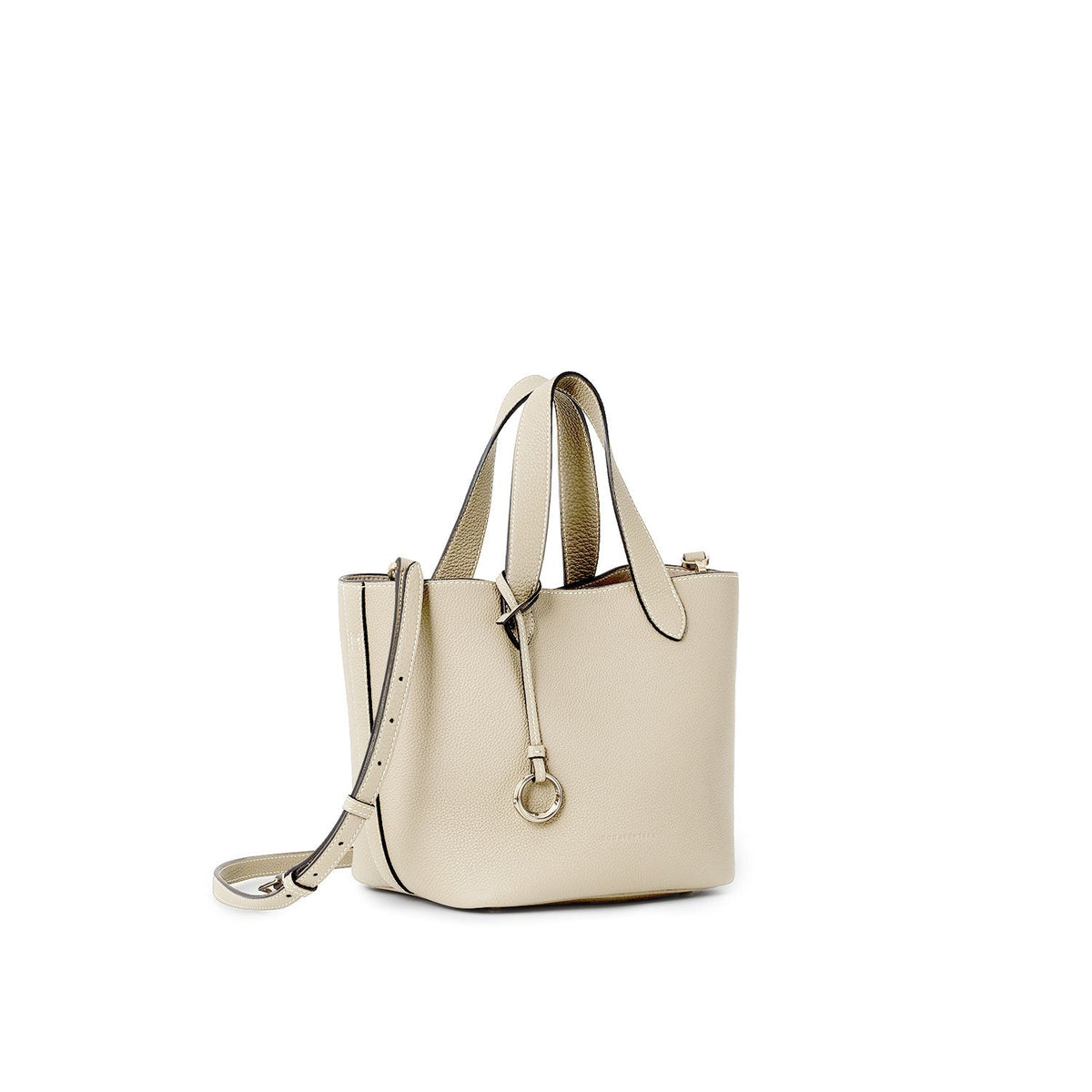 Alina 2-way Tote Bag Small Shrink Leather Small (Ivory - Small)