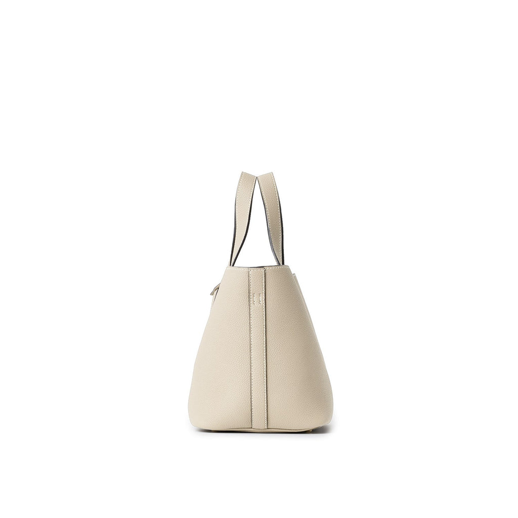 Alina 2-way Tote Bag Small Shrink Leather Small (Ivory - Small)