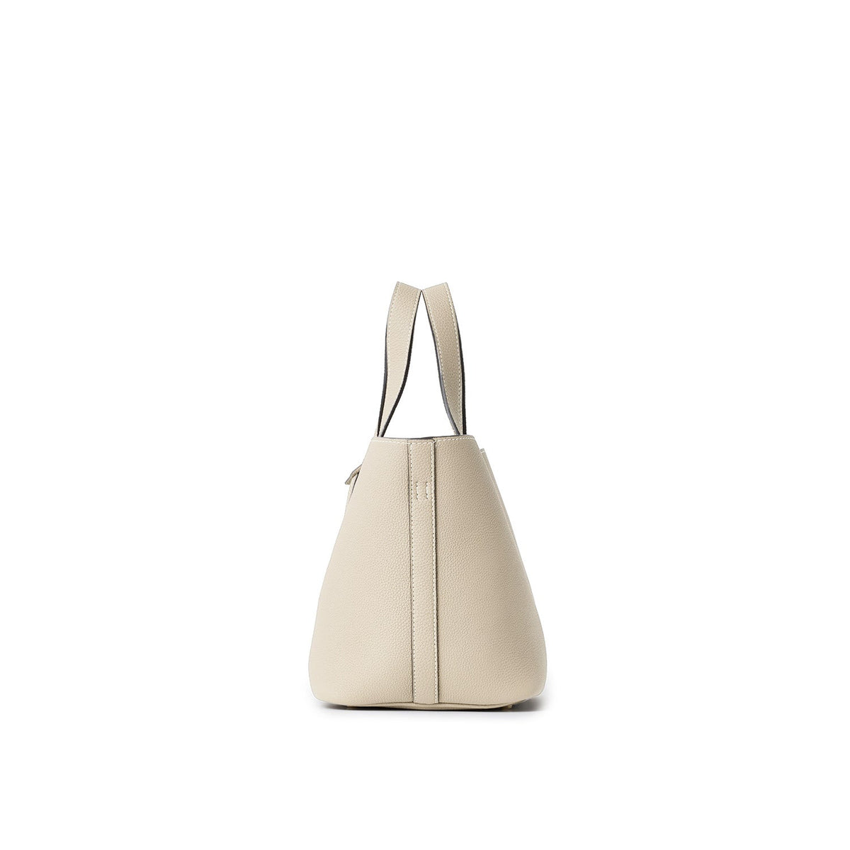 Alina 2-way Tote Bag Small Shrink Leather Small (Ivory - Small)