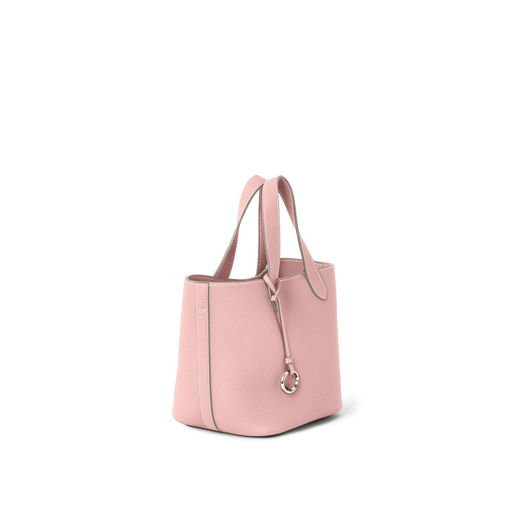 Alina 2-way Tote Bag Small Shrink Leather (Sakura Pink (Etoupe edge paint) - Small)