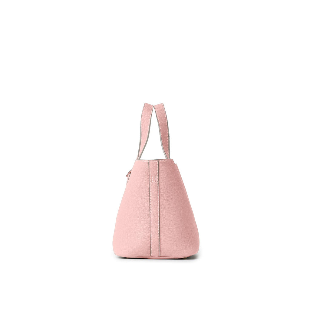 Alina 2-way Tote Bag Small Shrink Leather (Sakura Pink (Etoupe edge paint) - Small)