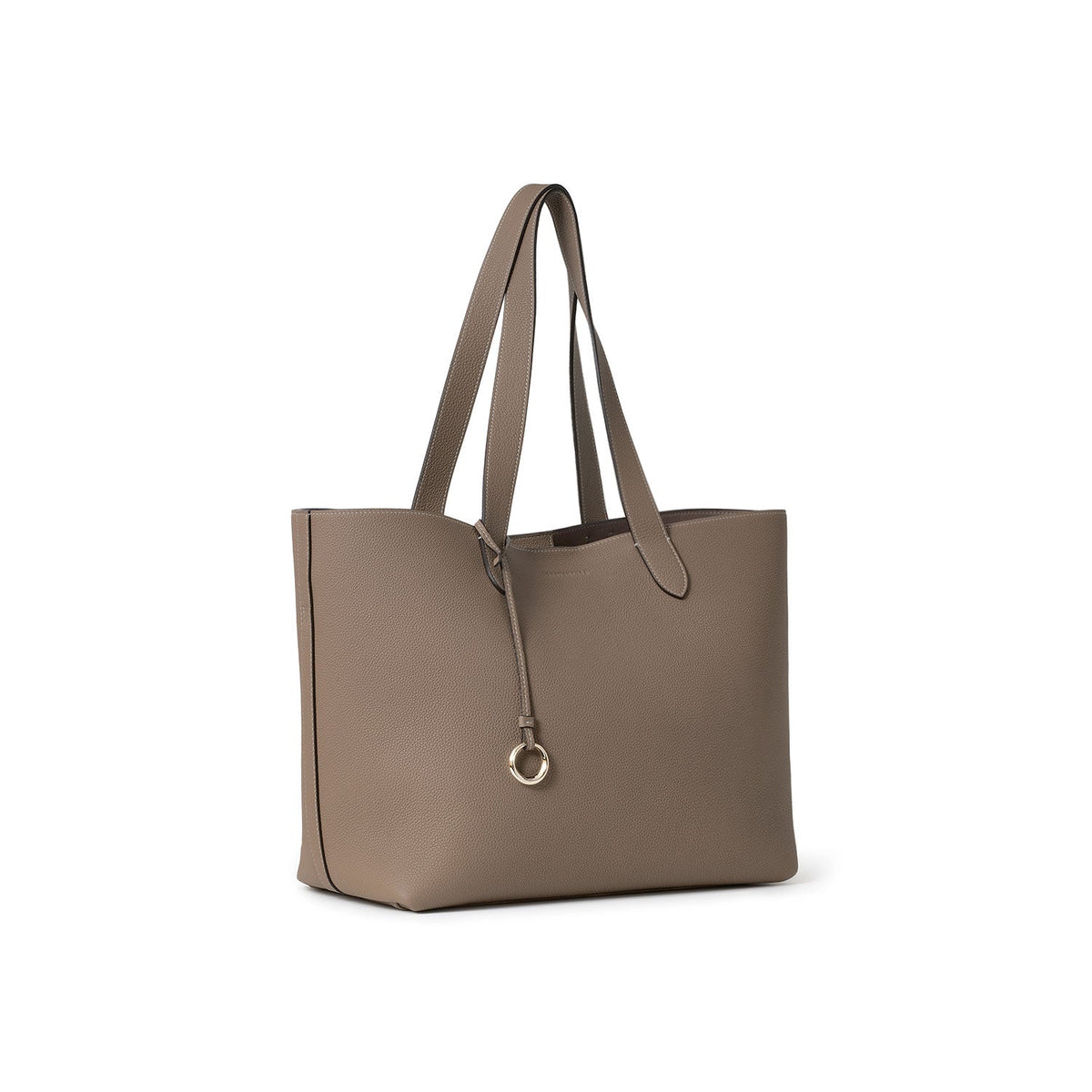 Alina 2-way Tote Bag Large Shrink Leather Small (Etoupe - Large)