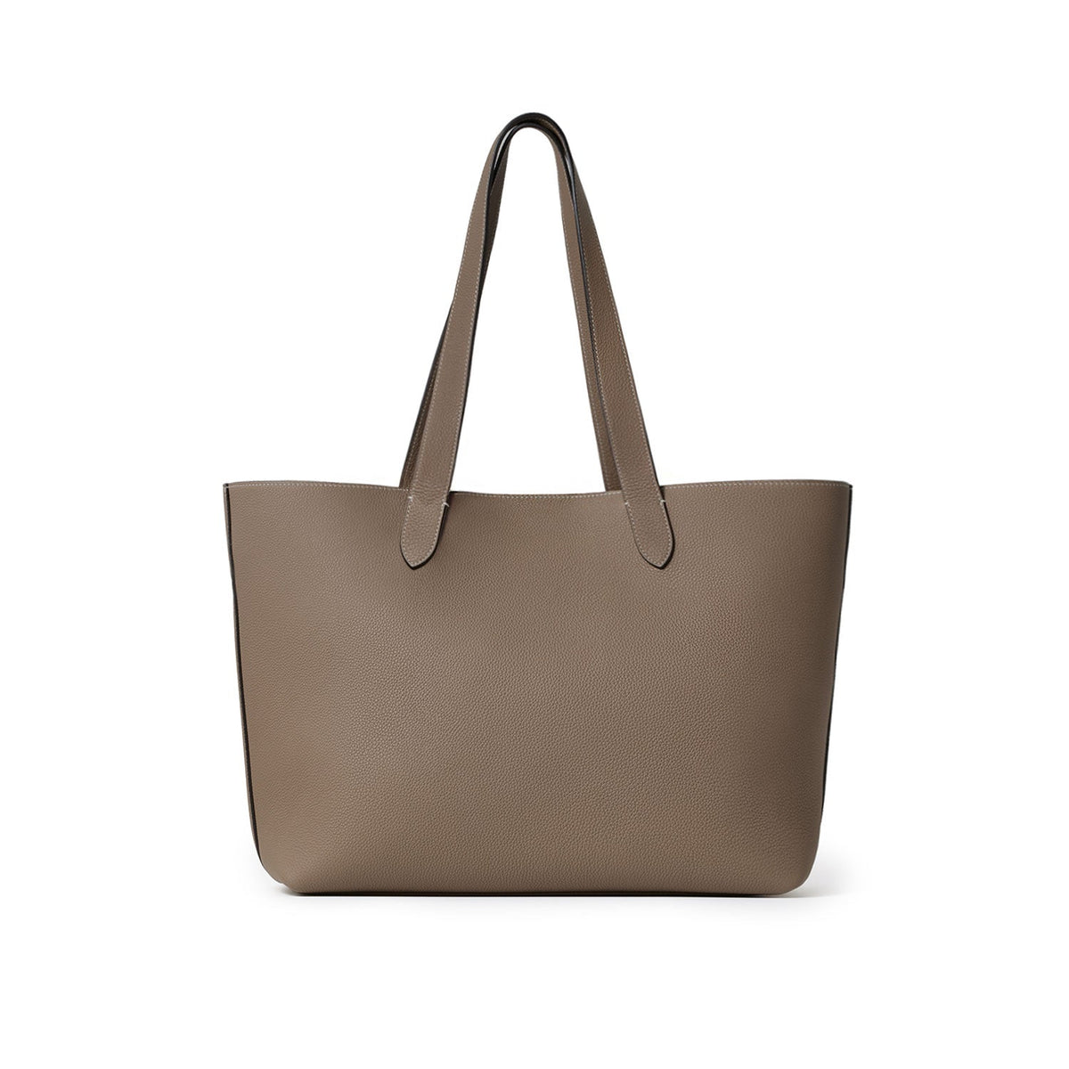 Alina 2-way Tote Bag Large Shrink Leather Small (Etoupe - Large)