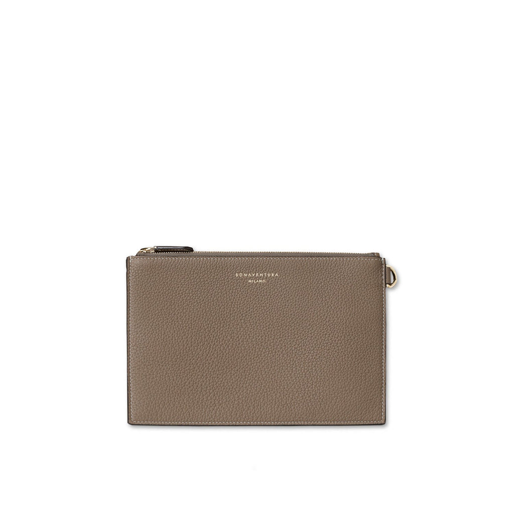 Alina 2-way Tote Bag Large Shrink Leather Small (Etoupe - Large)