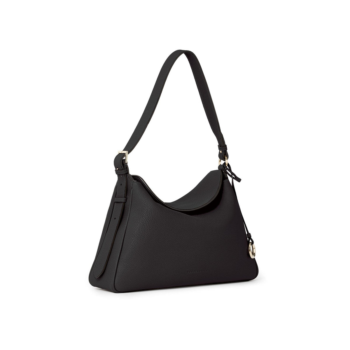 Alessia Shoulder Bag Medium Shrink Leather (Black - Medium)