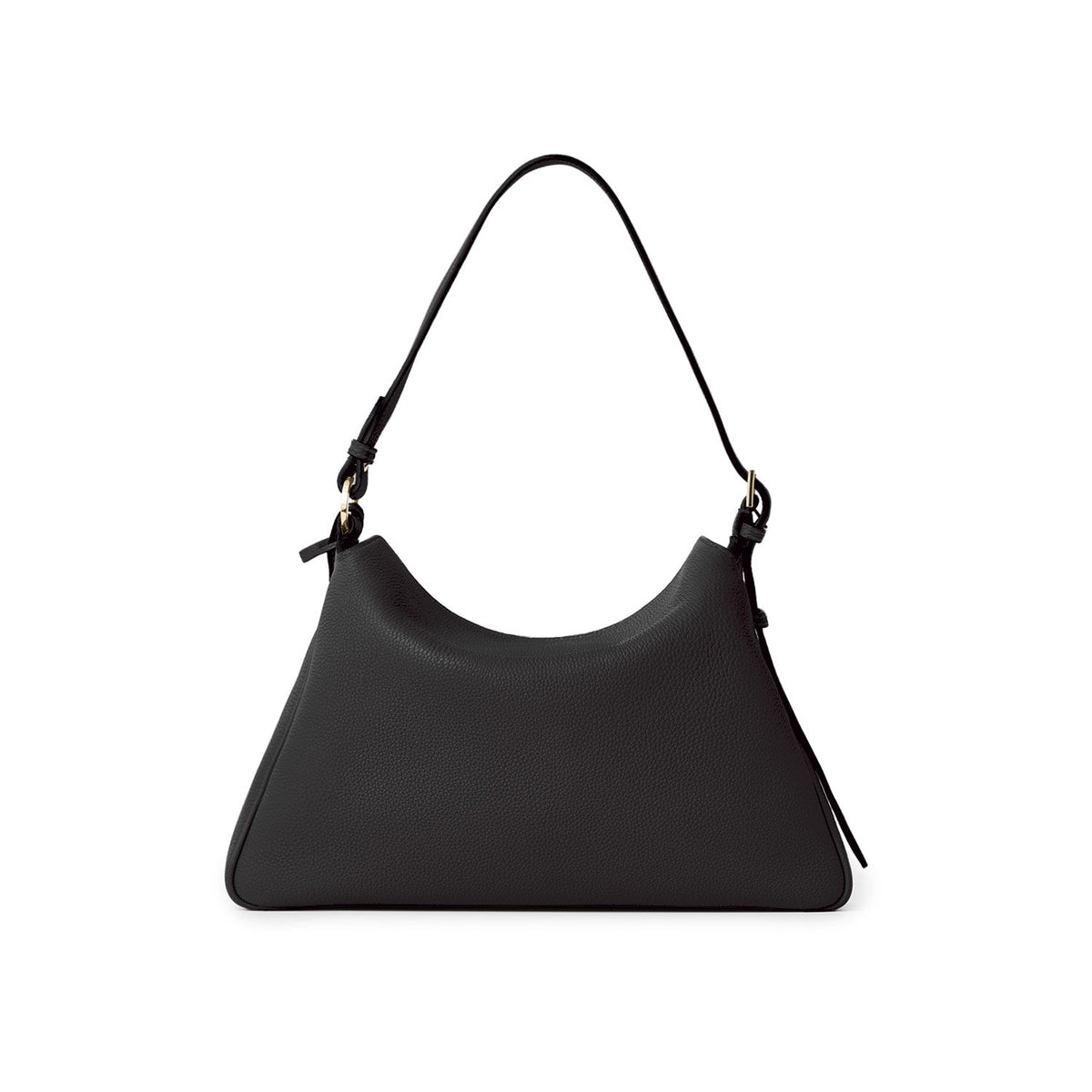 Alessia Shoulder Bag Medium Shrink Leather (Black - Medium)