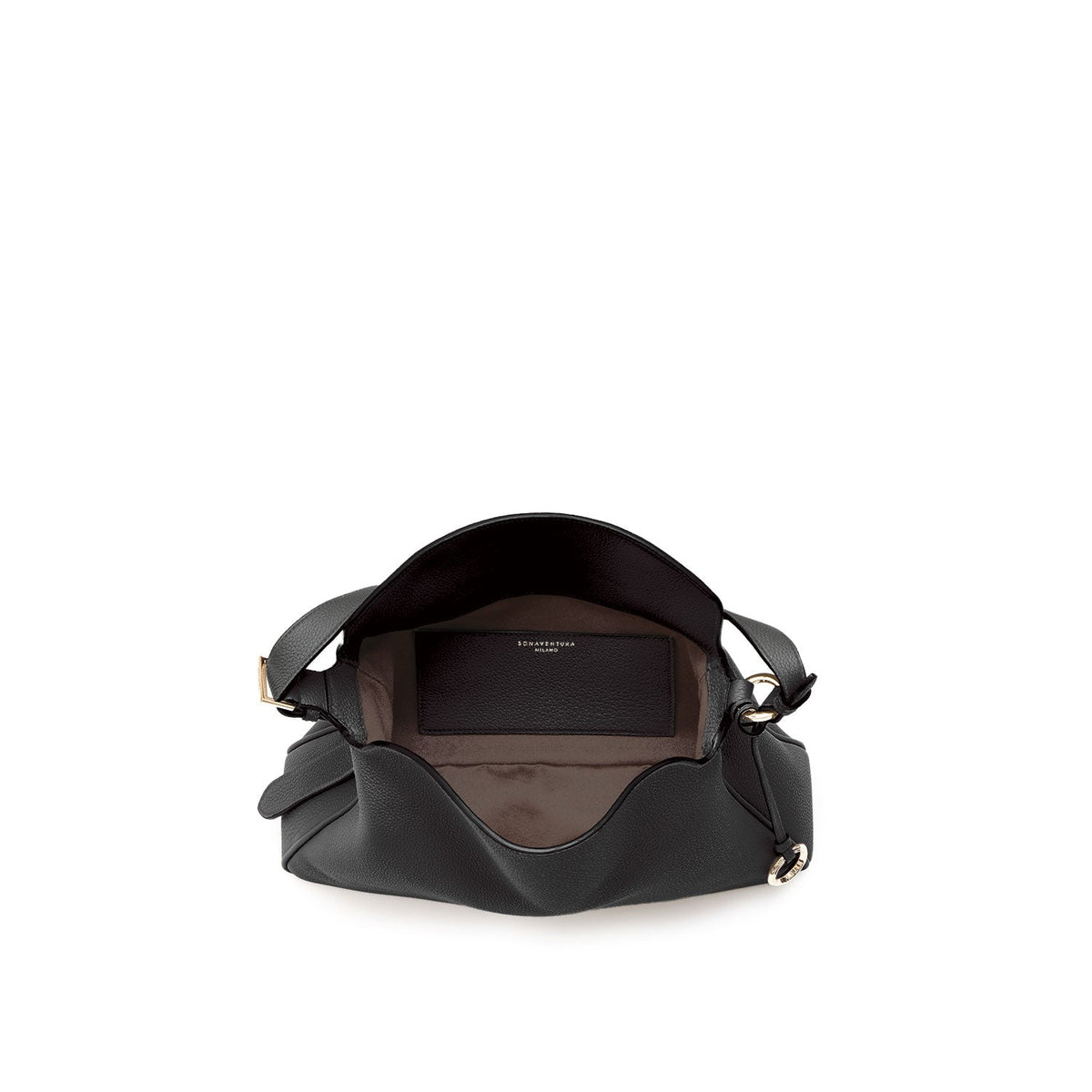Alessia Shoulder Bag Medium Shrink Leather (Black - Medium)