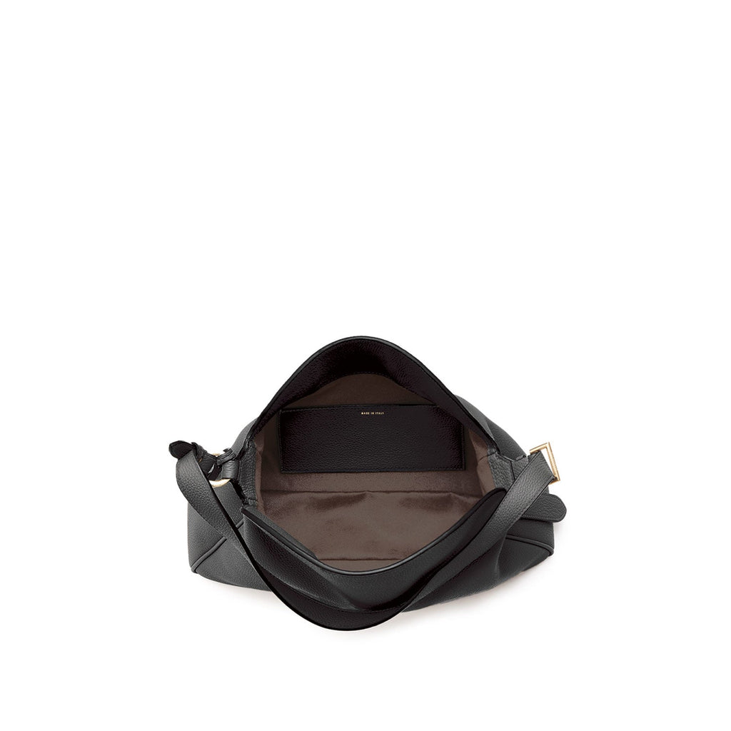 Alessia Shoulder Bag Medium Shrink Leather (Black - Medium)