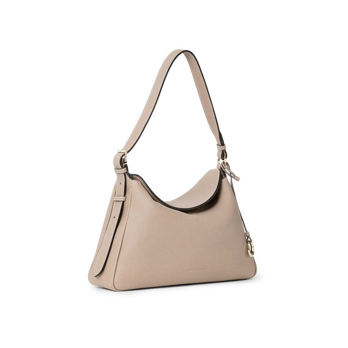 Alessia Shoulder Bag Medium Shrink Leather (Greige - Medium)