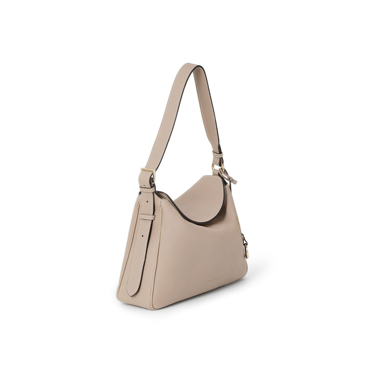 Alessia Shoulder Bag Medium Shrink Leather (Greige - Medium)